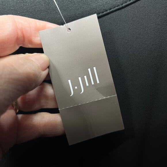 J. Jill Tunic Wearever Collection Black Contrast Knit Holiday Dressy 2X NWT $99 - Picture 8 of 9